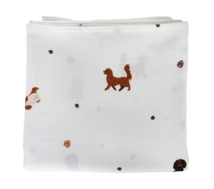 Lekka narzuta muślinowa do spania 150x200cm - pieski, cavaliery