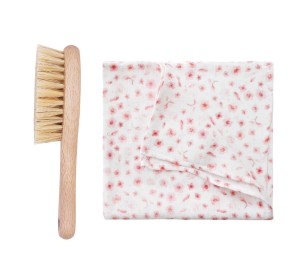 Szczotka na ciemieniuchę z myjką Kwiaty Róż