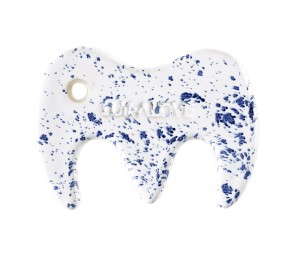 Ceramiczny grzebień do wcierek i masażu głowy - kropki