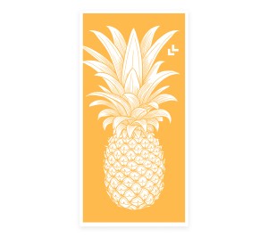 Innowacyjny ręcznik bambusowy XL -  ananas