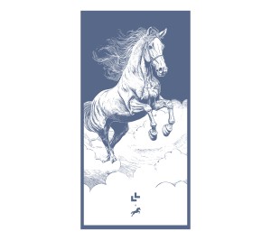 Innowacyjny ręcznik bambusowy XL -  konie
