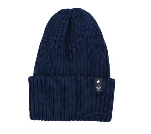 Czapka merino - granat, 100% wełna merino
