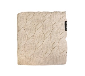 Kocyk z wełny merino - beż, kolekcja PREMIUM