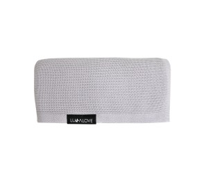 Lekki dzianinowy kocyk - mgiełka szary