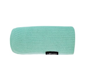 Lekki dzianinowy kocyk - mgiełka szałwia LIMITED