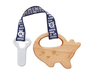 MaMari wieloryb - gryzak z drewna z zawieszką