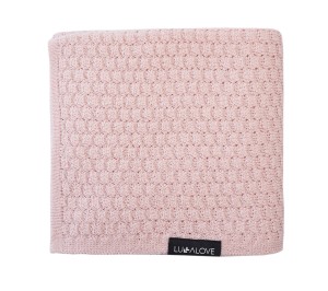 Kocyk/otulacz/mgiełka merino PREMIUM - pudrowy róż