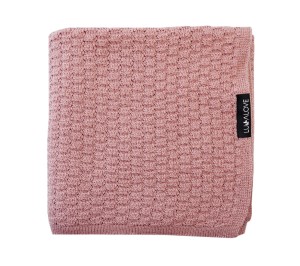 Kocyk/otulacz/mgiełka merino PREMIUM - piwonia