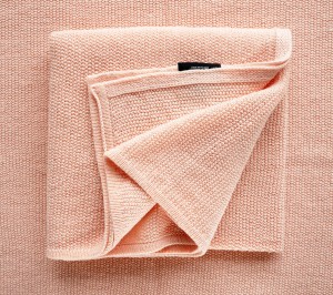 Kocyk-otulacz  merino PREMIUM - brzoskwinia, peach sorbet